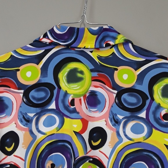 💙Essentials by Milano multicolor 3/4 sleeve top - Picture 5 of 8